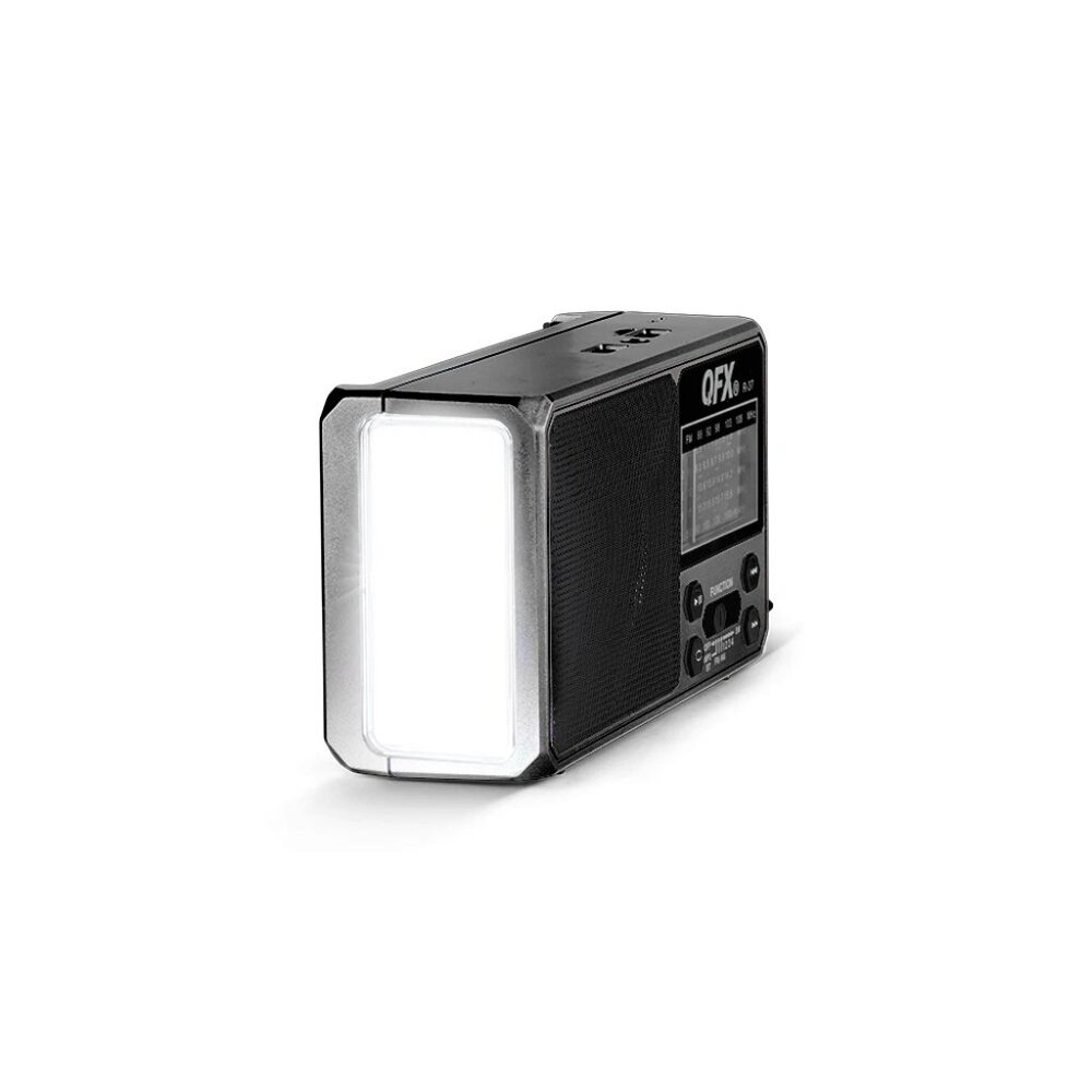 QFX R-37 3-In-1 Rechargeable AM/FM/SW1-SW4 6-Band Solar Radio +Flashlight+USB/SD - Picture 3 of 4